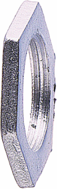 Nickel Plated Brass Locknut PG Thread Size 11, 1x1x1 Inch