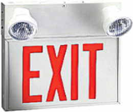 Exit Combination Unit 13-3/4 Inch x 13-3/8 Inch, MR16 LED, 4W