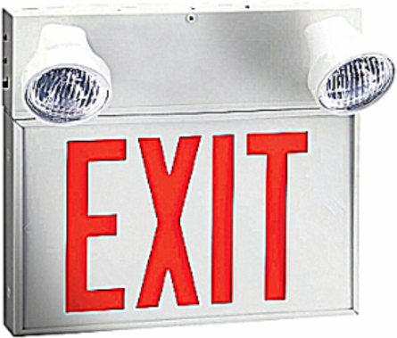 Exit Combination Unit, 13-3/4 Inch Height x 13-3/8 Inch Width, 72W, MR16 LED