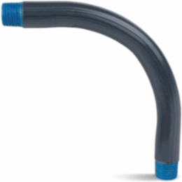 PVC CTD ELB 90D 1IN R18IN STL GRY