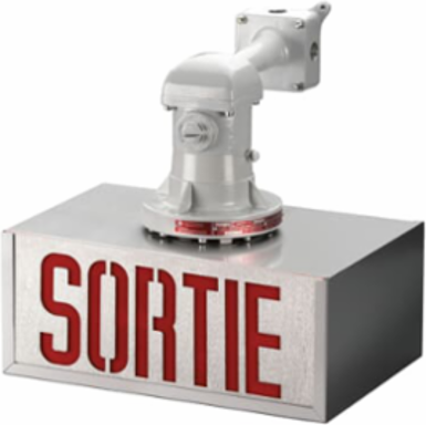 HAZ LOC EM SORTIE SIGN 24VS2N W.MNT