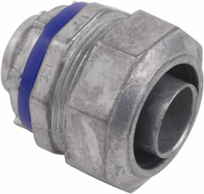 Liquid Tight Connector, 1-1/4 Inch, Zinc Die Cast, 2.59 Inch Length