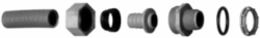 1-1/4 Inch Straight Liquidtight Non-Metallic Fitting, UL E32447, PVC, Nitril O-Ring