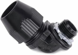 1/2 Inch 90 Degree Non-Metallic Liquidtight Bullet Connector, Thermoplastic