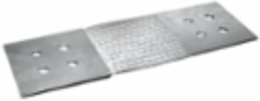 Large Transformer Link Connector, 18 Inch Long, 4-Hole Pads, Flexible Braid