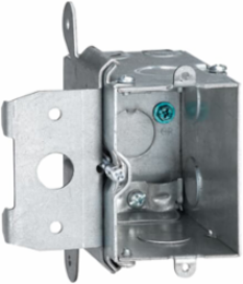 Single Gang Metal Adjustable Wall Box, 20 Cubic Inches, 3.28 Inch x 2.20 Inch x 3.52 Inch