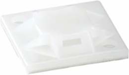 Black Cable Tie Mount Base 0.74 Inch Nylon Adhesive 100 Pack