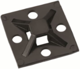 MTG BASE 1.1X1.1IN BLK NY ADH/SCREW