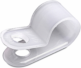 Plain Edge Cable Clamps, Natural Nylon 6.6, 0.50 Inch Width, #10 Screw Mounting