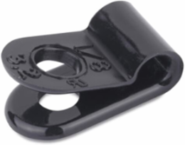 Plain Edge Cable Clamp 0.88 Inch Hole Diameter, Black Nylon 100 Pack
