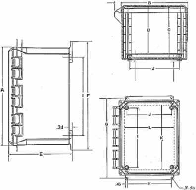 Circuit Safe Polycarbonate NEMA Enclosure 14 Inch x 12 Inch x 6 Inch