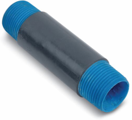 PVC CTD COND NIPPLE 1X5IN STL GRY