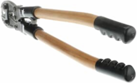 Manual Compression Tool with Curved Wood Handles, 21 Inch Length, 6.5 lbs