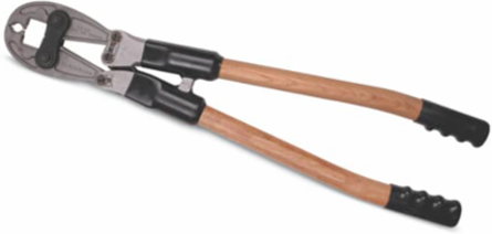 Manual Compression Tool with Curved Wood Handles, 21 Inch Length, 6.5 lbs