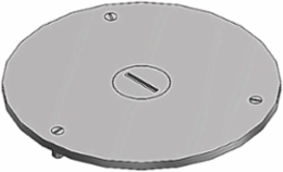 Flush Service Cover Plate, 4 Inch Diameter, Aluminum
