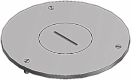 Aluminum Flush Service Cover Plate, 4 Inch Diameter, 1-1/4 Inch Plug Size