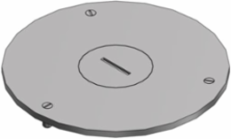 Aluminum Cover Plate 4 Inch Diameter, 1 Inch NPS Plug Size