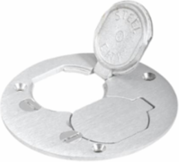 Aluminum Cover Plate for Flush Service Floor Boxes, 4 Inch Diameter