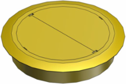 Plastic Carpet Plate, 5-11/16 Inch Diameter, Gold, Non-Metallic