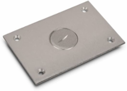 Cover Plate for Multi-Gang Floor Boxes, 1 Inch NPS Plug, Aluminum, 4-1/2 Inch x 3 Inch