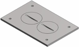 Multi-Gang Cover Plate 4-1/2 Inch x 3 Inch Aluminum for Floor Boxes