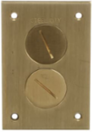 Multi-Gang Cover Plate 4-1/2 Inch x 3 Inch Brass for Flush Service Boxes