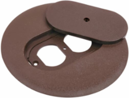 Carpet Cover Plate, 6 Inch Diameter, Non-Metallic for Duplex Receptacle