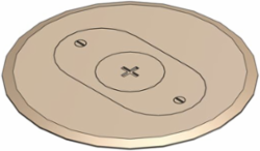 6 Inch Non-Metallic Flush Service Cover, Beige Polycarbonate