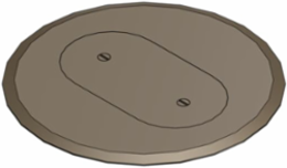 Plastic Cover Plate for 6 Inch Floor Box, Brown Polycarbonate