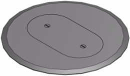 Carpet Plate for 6 Inch Flush Service Floor Box, Gray Non-Metallic