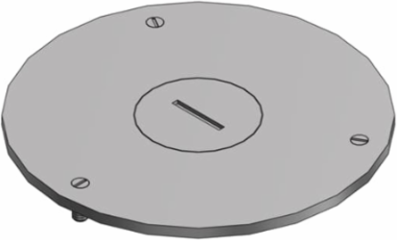 Cover Plate for Flush Service Floor Boxes, 2-13/16 Inch Diameter, Aluminum
