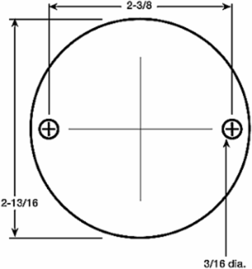 Flush Service Cover Plate, 2-13/16 Inch Diameter, Brass