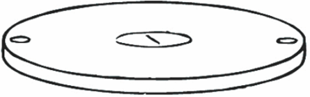 Aluminum Cover Plate for Flush Floor Boxes, 2-13/16 Inch Diameter