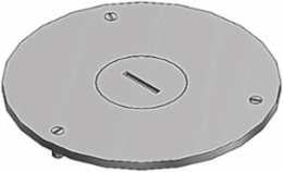 Aluminum Cover Plate for Flush Floor Boxes, 2-13/16 Inch Diameter