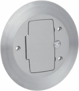 Aluminum One-Piece Carpet Plate for GFCI, 5-3/4 Inch Diameter