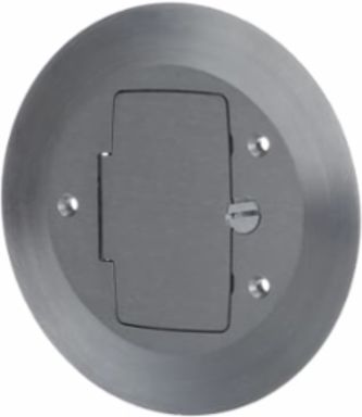 Aluminum One-Piece Carpet Plate for GFCI, 5-3/4 Inch Diameter