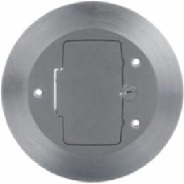 Aluminum One-Piece Carpet Plate for GFCI, 5-3/4 Inch Diameter