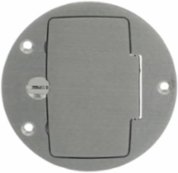 Aluminum GFCI Cover Plate, 4 Inch Diameter, for Floor Boxes