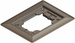Brown Polycarbonate Carpet Ring, 4-5/8 Inch x 6-1/8 Inch