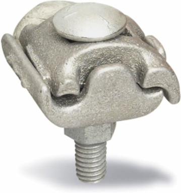 Aluminum Parallel Groove Clamp 1/0-8, Bolted, 2-7/32 Height x 1-11/16 Length x 1-1/2 Width