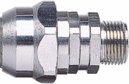 3/4 Inch Nickel Plated Brass Conduit Fitting, Metric Thread M25, IP67