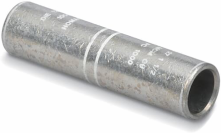 Tin Plated Copper Compression Splice 300 kcmil, Length 4-1/8 Inch x 0.813 Inch Diameter