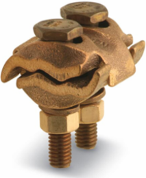Parallel Groove Clamp - 2-Bolt for 4 Solid/250 Stranded, 35 kV Voltage Rating, Copper