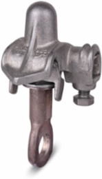 Aluminum Center-Bolt Parallel-Groove Hot Tap Clamp, 3/0 to #6 ACSR AWG, 35 kV
