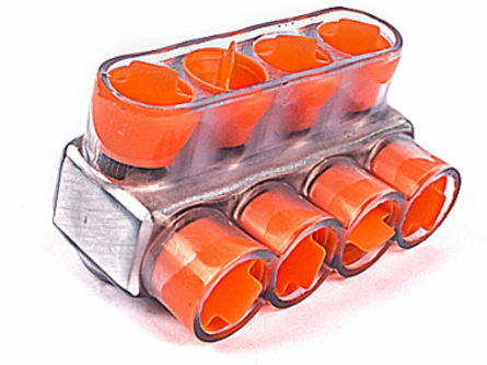 Pedestal Connectors & Covers, 4 Port, 2.51 Inch High x 2.12 Inch Wide x 4.03 Inch Long