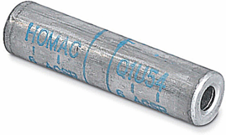 Uninsulated Aluminum Compression Splices 1/2 Inch, 2 Conductors, 15 lbs per 100
