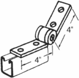 HINGED STRUT BRACKET 4 HOLE