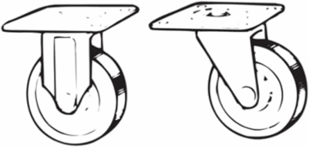 RIGID AND SWIVEL CASTERS