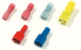 Red Polycarbonate Insulated Female Disconnect Terminal 0.5-1.5 mm², Tab Size 4.8 x 0.5 mm