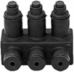1/0 Aluminum Flood-Seal Multi-Port Connector, 3 Poles, 2-39/64 Inch, Waterproof